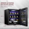 imageSCHMCK 12 Bottle Compressor Wine Cooler Refrigerator wLock  Large Freestanding Wine Cellar For Red White Champagne or Sparkling Wine  41f64f Digital Temperature Control Fridge Stainless SteelBlack