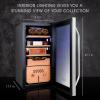 imageSCHMCK 250 Cigar Cooler Humidor with 3 in 1 Precise Cooling Heating ampamp Humidity Control Stainless Steel Trim Finish Cabinet Spanish Cedar Wood Shelves and Drawer with Built in Digital Hygrometer250 Cigar Capacity