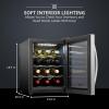 imageSchmck 10 Bottle Red And White Wine Thermoelectric Wine CoolerChiller Counter Top Wine Cellar with Digital Temperature Display Freestanding Refrigerator Smoked Glass Door Quiet Operation FridgeStainless Steel