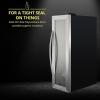 imageSchmecke 12 Bottle Compressor Wine Cooler Refrigerator wLock  Large Freestanding Wine Cellar  41f64f Digital Temperature Control Wine Fridge For Red White Champagne or Sparkling Wine  BlackStainless Steel