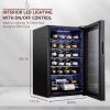 imageSchmecke 24 Bottle Compressor Wine Cooler Refrigerator wLock  Large Freestanding Wine Cellar  41f64f Digital Temperature Control Wine Fridge For Red White Champagne or Sparkling Wine  Black