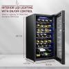imageSchmecke 34 Bottle Compressor Wine Cooler Refrigerator wLock  Large Freestanding Wine Cellar  41f64f Digital Temperature Control Wine Fridge For Red White Champagne or Sparkling Wine  BlackBlack