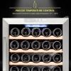 imageSchmecke 34 Bottle Compressor Wine Cooler Refrigerator wLock  Large Freestanding Wine Cellar  41f64f Digital Temperature Control Wine Fridge For Red White Champagne or Sparkling Wine  BlackStainless Steel