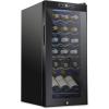 imageSCHMCK 18 Bottle Compressor Wine Cooler Refrigerator wLock  Large Freestanding Wine Cellar For Red White Champagne or Sparkling Wine  41f64f Digital Temperature Control Fridge Stainless SteelBlack