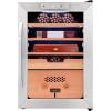 imageSCHMCK 250 Cigar Cooler Humidor with 3 in 1 Precise Cooling Heating ampamp Humidity Control Stainless Steel Trim Finish Cabinet Spanish Cedar Wood Shelves and Drawer with Built in Digital Hygrometer300 Cigar Capacity